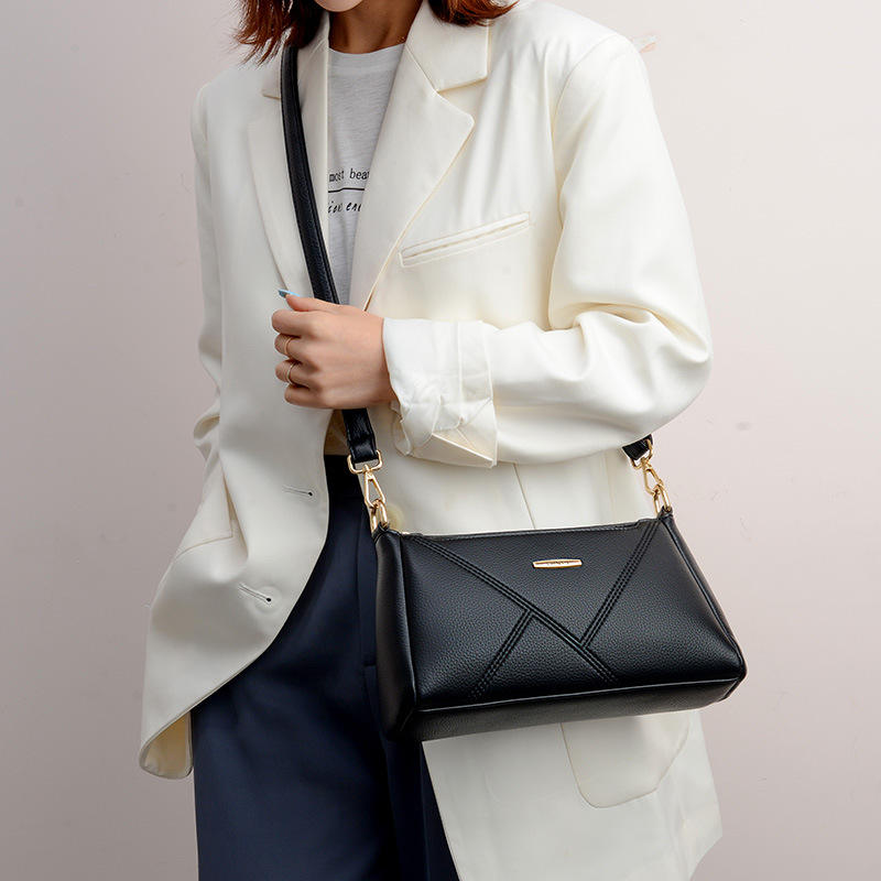 Texture Soft Leather Crossbody Bag Fashion Lady