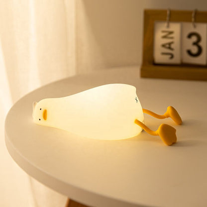 Lying Flat Duck Night Light LED Squishy Lamp
