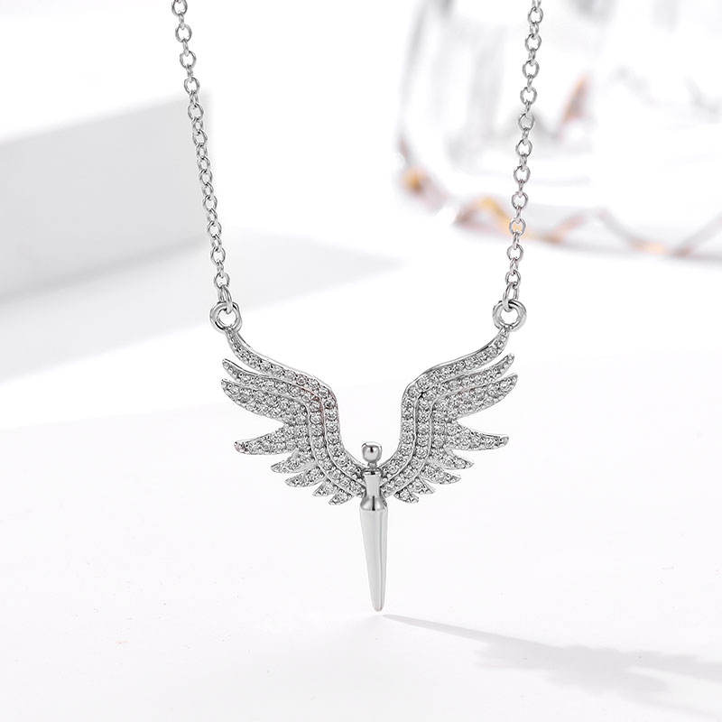 Angel Wings Stainless Steel Necklace Set