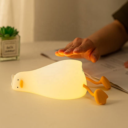 Lying Flat Duck Night Light LED Squishy Lamp