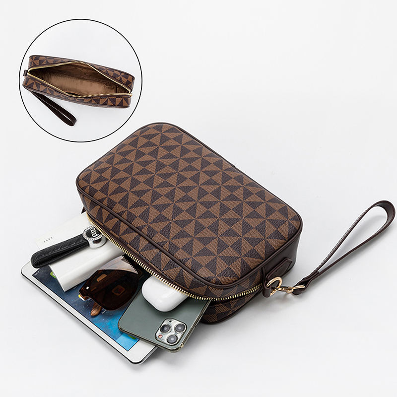 All-matching Printed Clutch Personalized Business Hand-held Bag Clip Wallet
