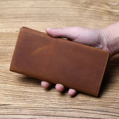 Pure First Layer Cowhide Retro Wallet