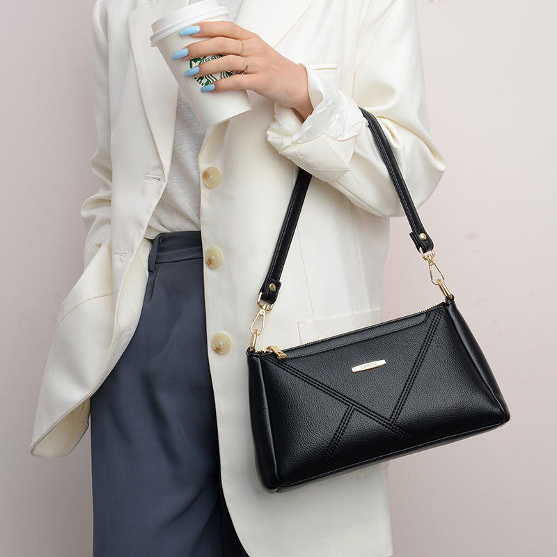 Texture Soft Leather Crossbody Bag Fashion Lady