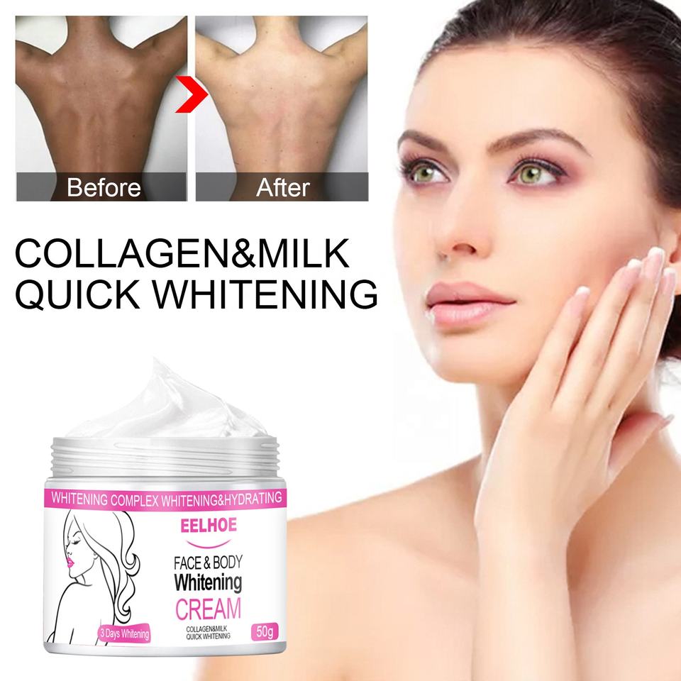 Face & Body Whitening Cream Collagen & Milk Quick Whitening