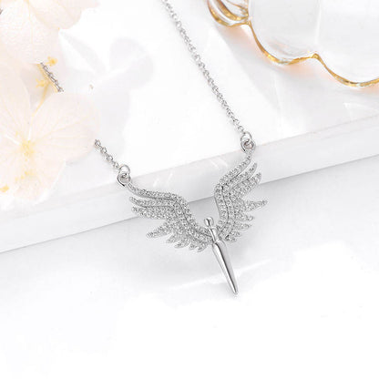 Angel Wings Stainless Steel Necklace Set
