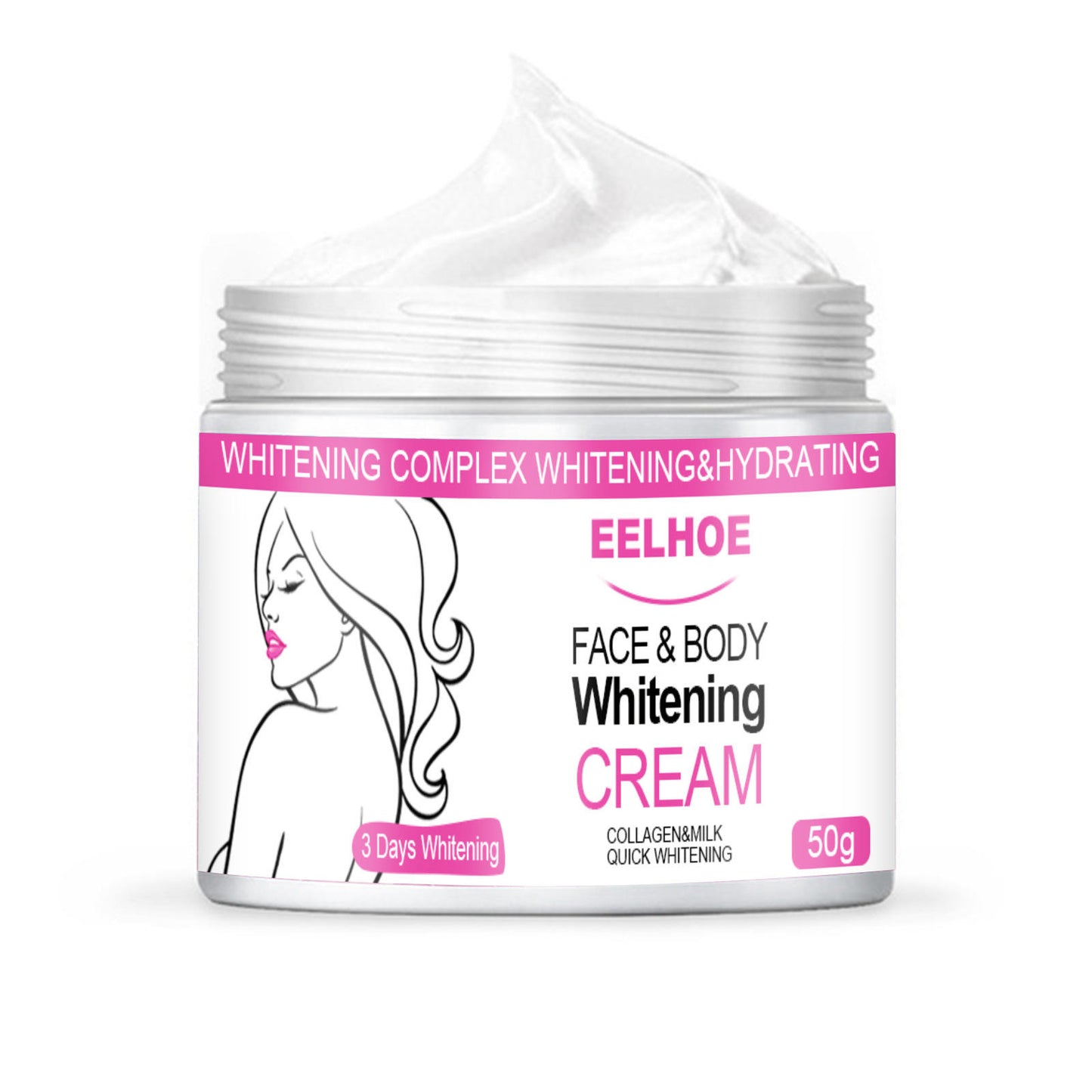 Face & Body Whitening Cream Collagen & Milk Quick Whitening