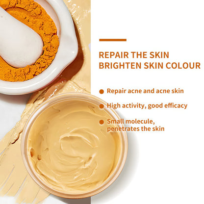 LIYALAN Turmeric Clay Mask Vitamin C Facial Mask Skin Care for Acne & Dark Spots