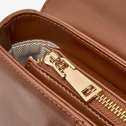 Women's Leather Vachette Clasp Portable Shoulder Bag