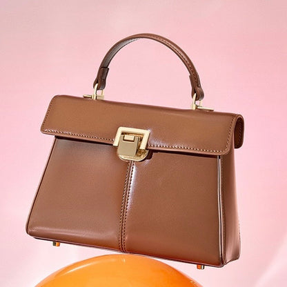 Women's Leather Vachette Clasp Portable Shoulder Bag