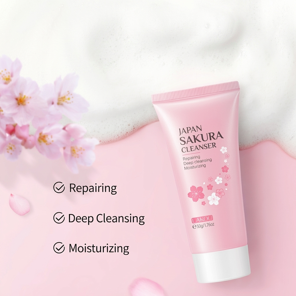 LAIKOU Organic Japan Sakura Facial Cleanser