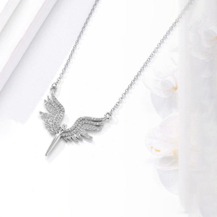 Angel Wings Stainless Steel Necklace Set