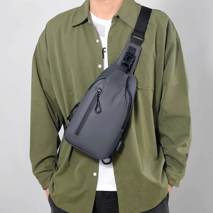 Men's Chest Bag Casual Backpack Sports Function Oblique Shoulder Fashion Tactical Single Crossbody