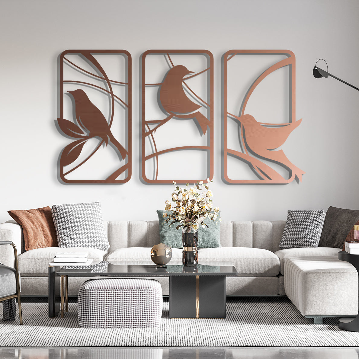 لوحات جدارية من الأكريليك على شكل طيور لتزيين المنزل