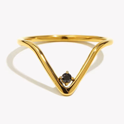 18K Gold Personality Affordable Luxury Ring Ornament
