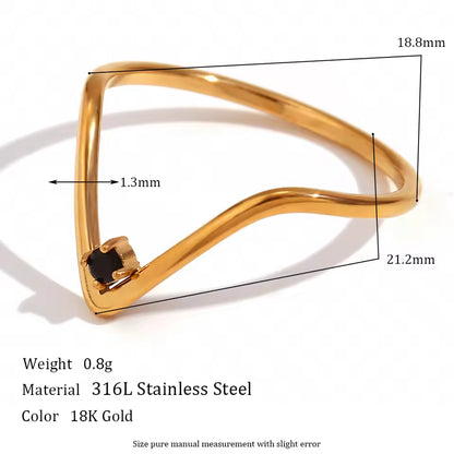18K Gold Personality Affordable Luxury Ring Ornament