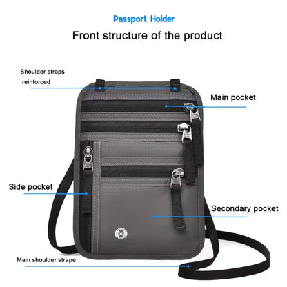 Multi-functional Credentials Travel Passport Bag Abroad