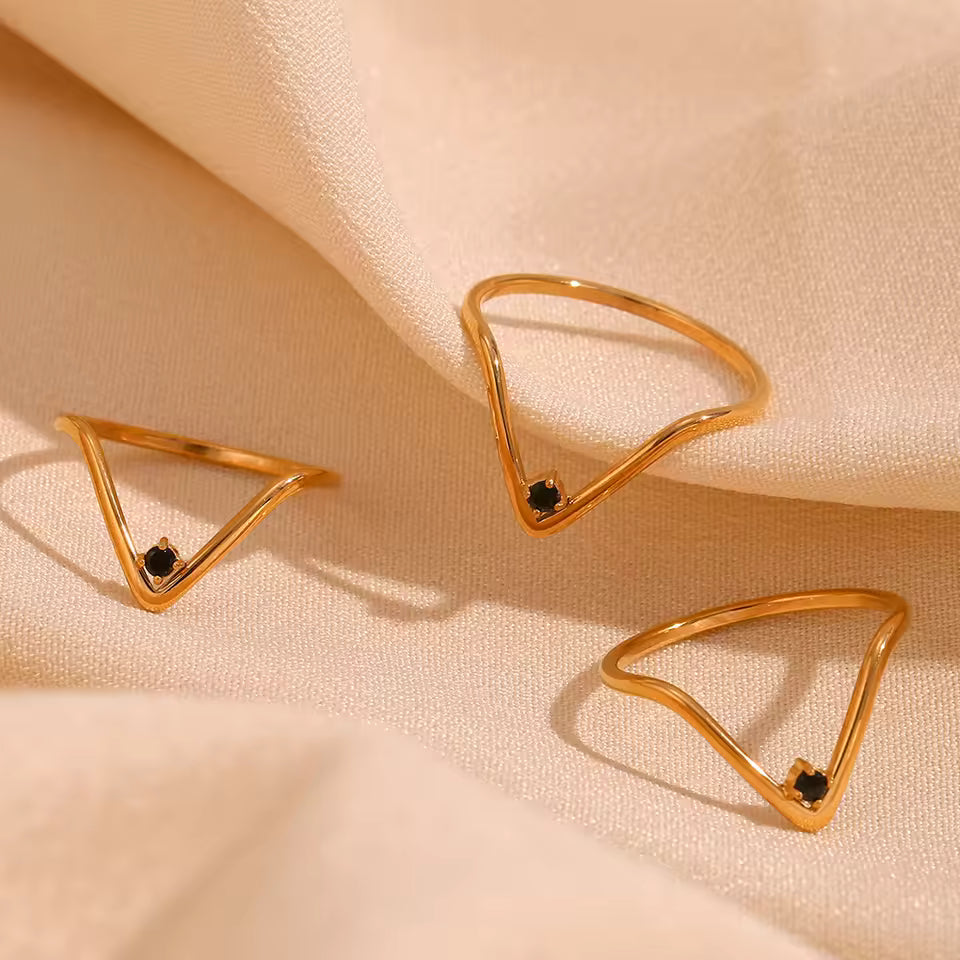 18K Gold Personality Affordable Luxury Ring Ornament