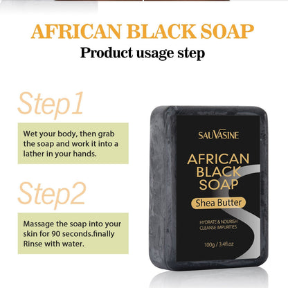 African Black Soap Deep Cleansing Body Anti-Mite Moisturizing