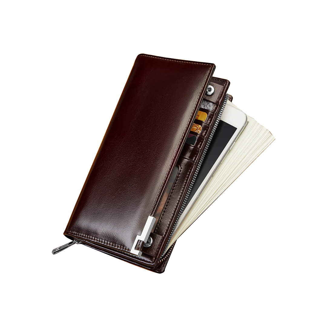 Cash Bag Cowhide Wallet Large Capacity