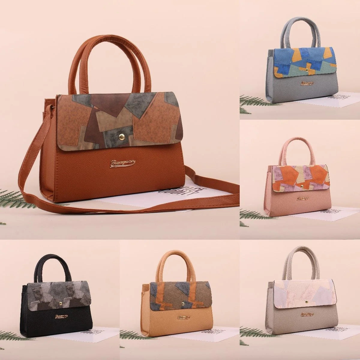 Casual Leather Shoulder Bag