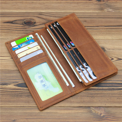 Pure First Layer Cowhide Retro Wallet