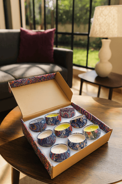 Decorative Scented Tin Candle Gift Set