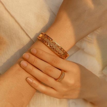 Dual Style Gold-Tone Jewelry Set