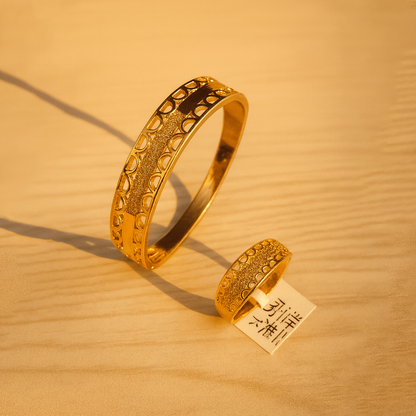 Dual Style Gold-Tone Jewelry Set