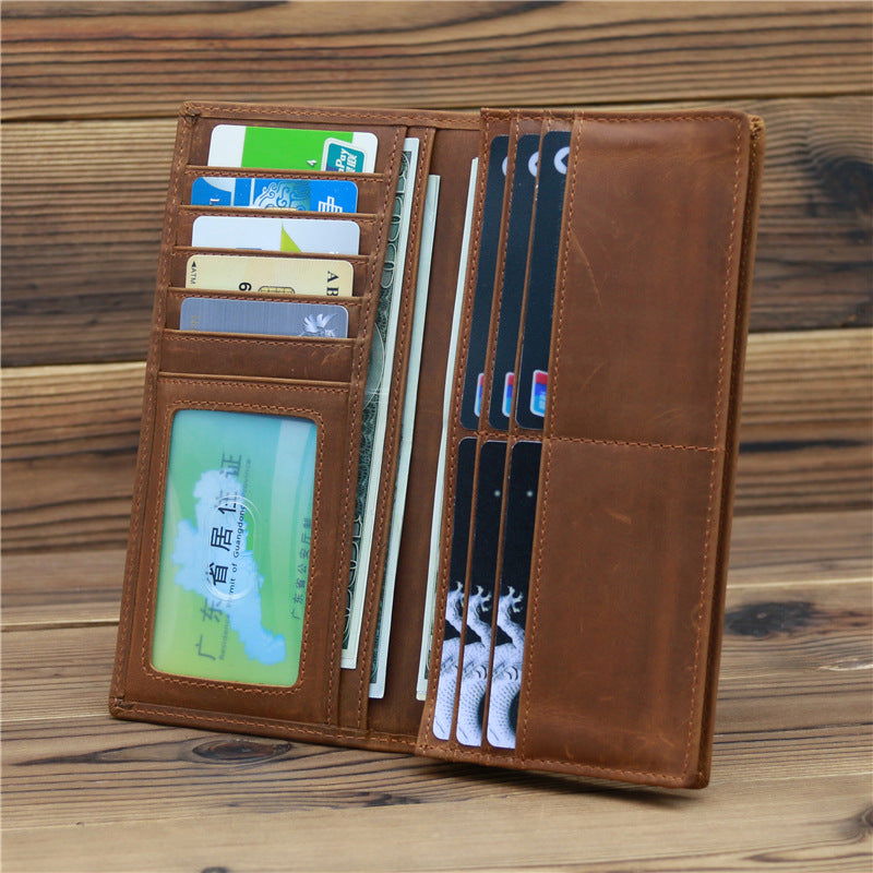 Pure First Layer Cowhide Retro Wallet