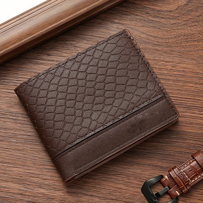 Snakeskin Pattern Men's Short Wallet