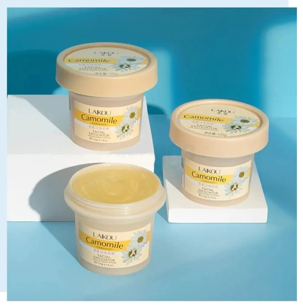 LAIKOU Deep Cleansing Facial Scrub with Camomile Extract - Natural Organic Exfoliating Cream