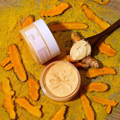 LIYALAN Turmeric Clay Mask Vitamin C Facial Mask Skin Care for Acne & Dark Spots