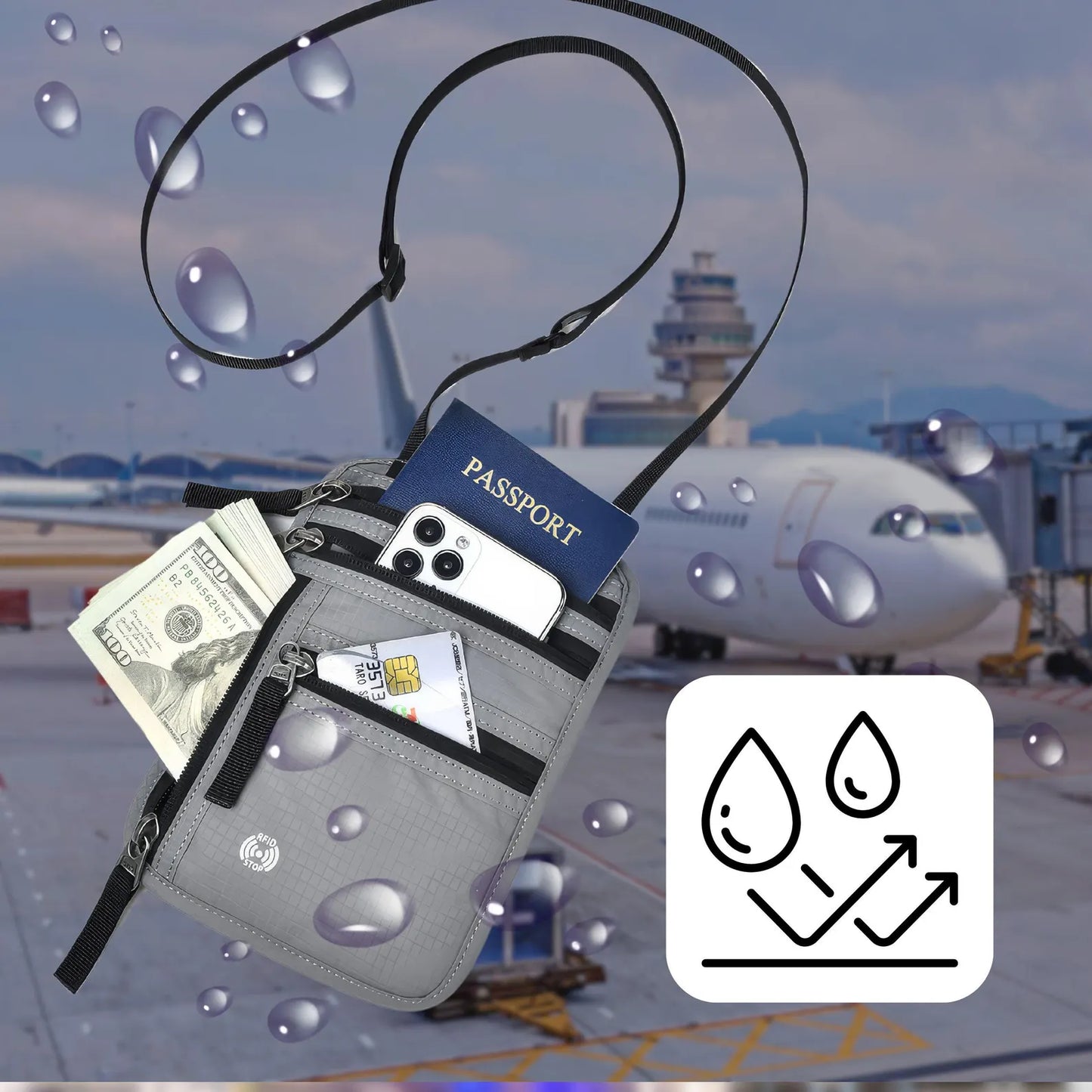 Multi-functional Credentials Travel Passport Bag Abroad