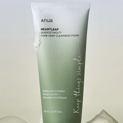 Anua Heartleaf Quercetinol Pore Deep Cleansing Foam for Clear Skin 150ml