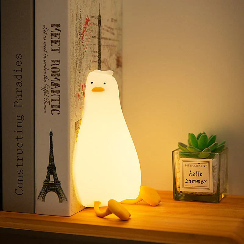 Lying Flat Duck Night Light LED Squishy Lamp