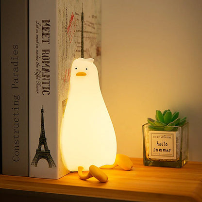 Lying Flat Duck Night Light LED Squishy Lamp