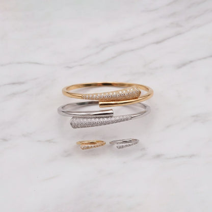 Linked Chain Luxury Bangle & Ring Set