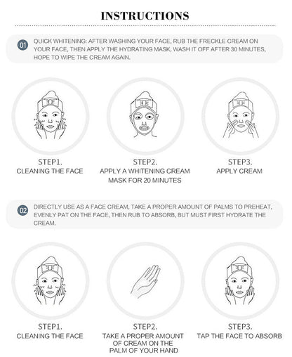 VOVA Effective Whitening Freckle Cream Remove Melasma Acne Spot Pigment Melanin Dark Spots Pigmentation Moisturizing Cream