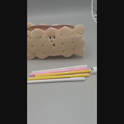 Sandwich Biscuit Plush Pencil Bag