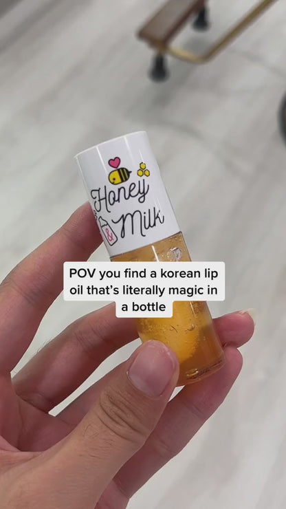 AOGALIANI Moisturizing Lip Oil Honey Milk & Peach Oolong Repair Moisturizing Tender Fade Lip Lines