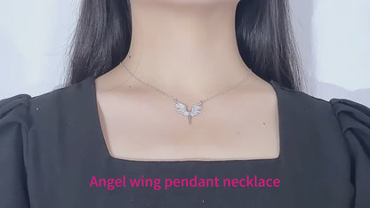 Angel Wings Stainless Steel Necklace Set