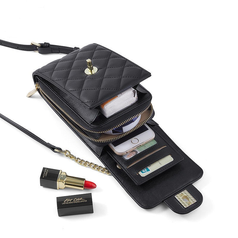 Women's Leather Mini Women's Bag Classic Mobile Phone Bag Messenger Bag