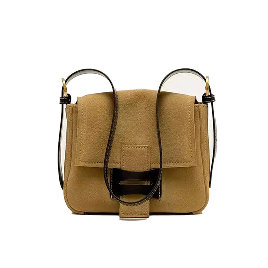 Dull Polish Genuine Leather Shoulder Messenger Bag