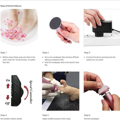 أدوات العناية بالقدمين الكهربائية، مبارد لإزالة مسامير القدم