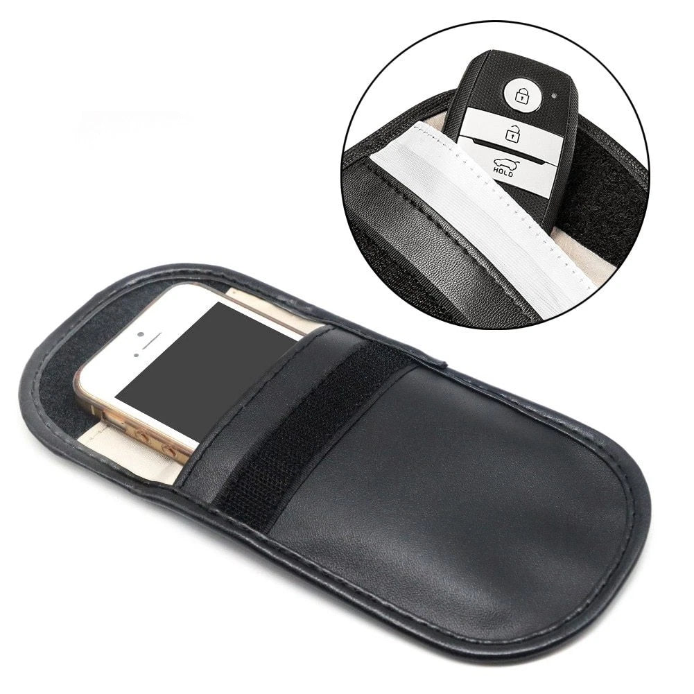 Car Key Signal Blocker Case Faraday Cage Fob Key Bag RFID Locking Bag