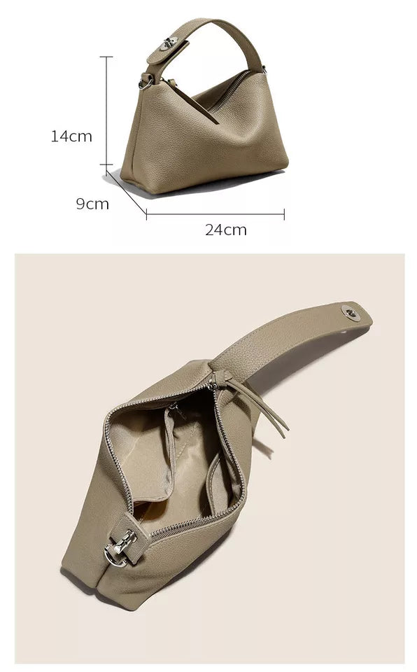 Genuine Leather Portable Shoulder Bag Fashion Casual Messenger Tote Bag