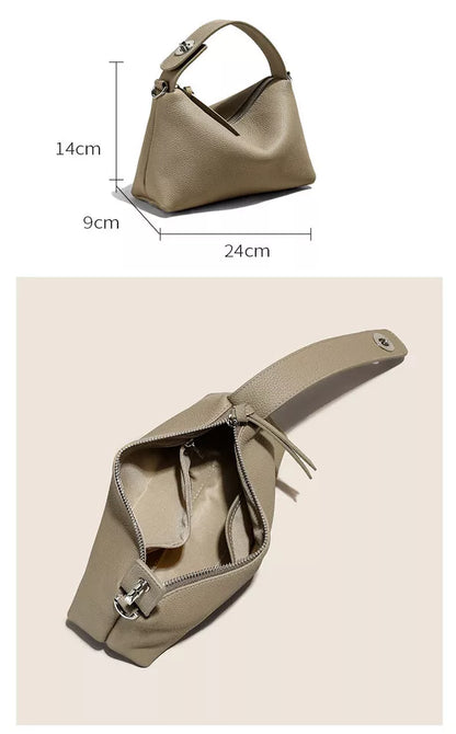 Genuine Leather Portable Shoulder Bag Fashion Casual Messenger Tote Bag