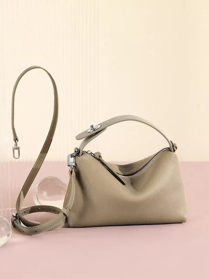 Genuine Leather Portable Shoulder Bag Fashion Casual Messenger Tote Bag